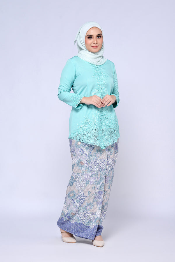 KEBAYA SULAM PLAIN 3.0 (TOP ONLY) - MINT GREEN