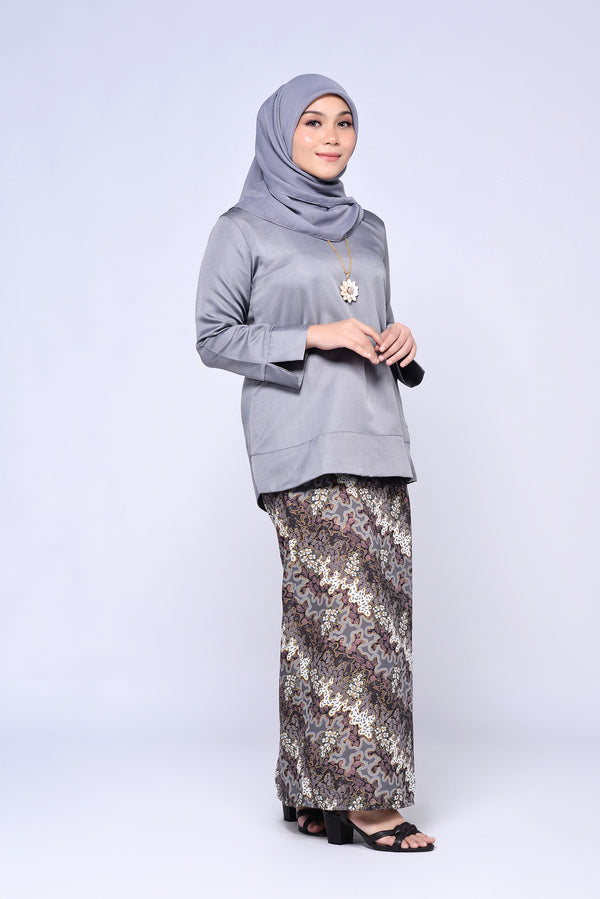 BAJU KEDAH (TOP ONLY) - DARK GREY