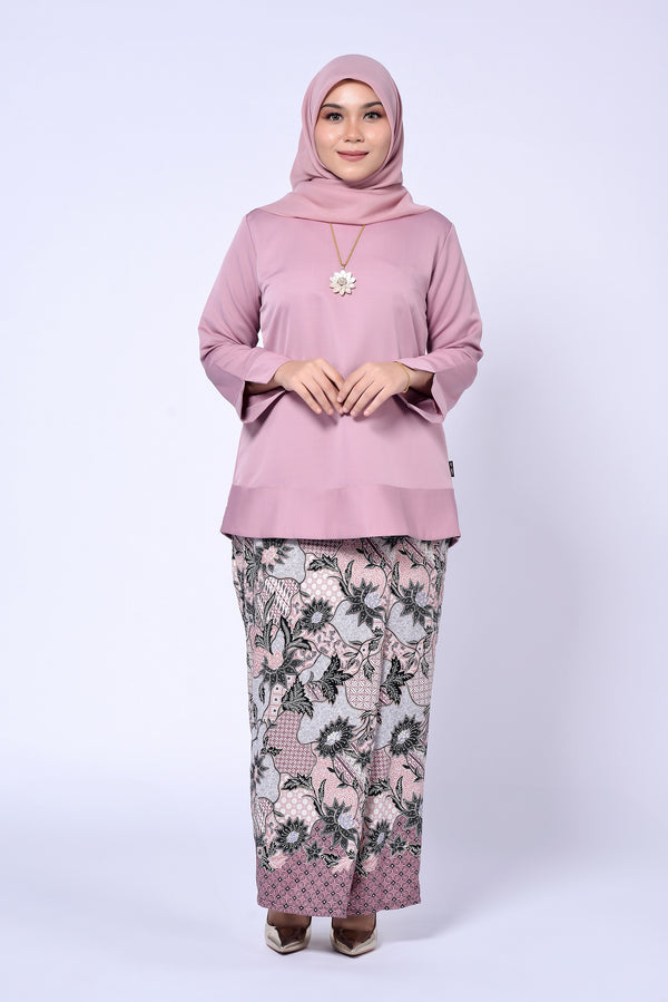 BAJU KEDAH (TOP ONLY) - DOVE PINK B