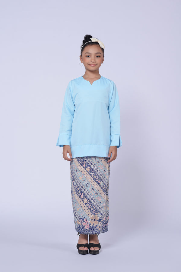 BUDAK KEDAH BATIK (SET) - BABY BLUE A