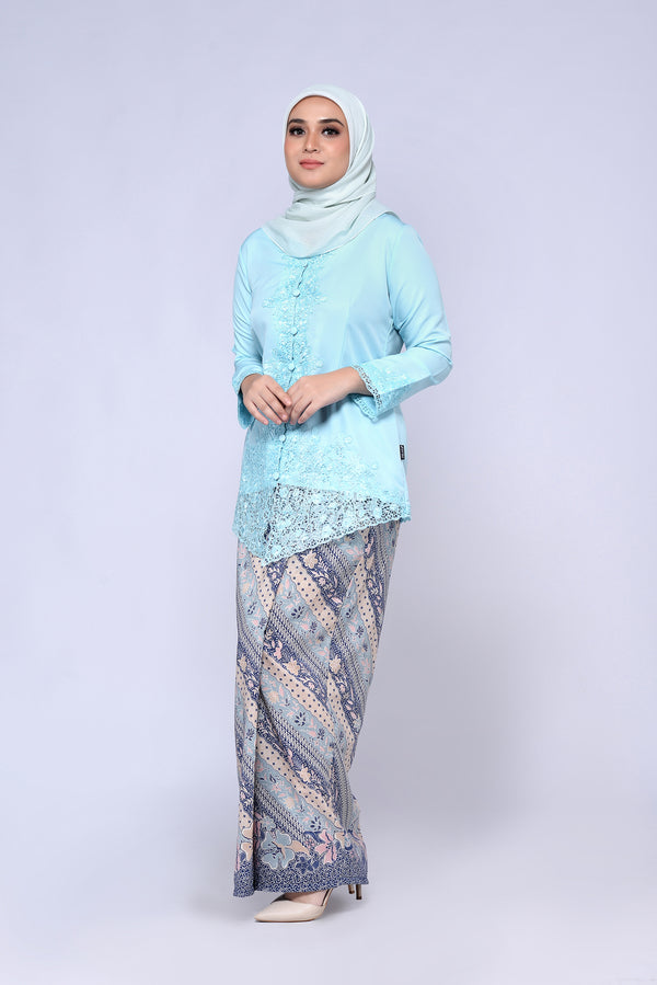 KEBAYA SULAM PLAIN 3.0 (TOP ONLY) - BABY BLUE