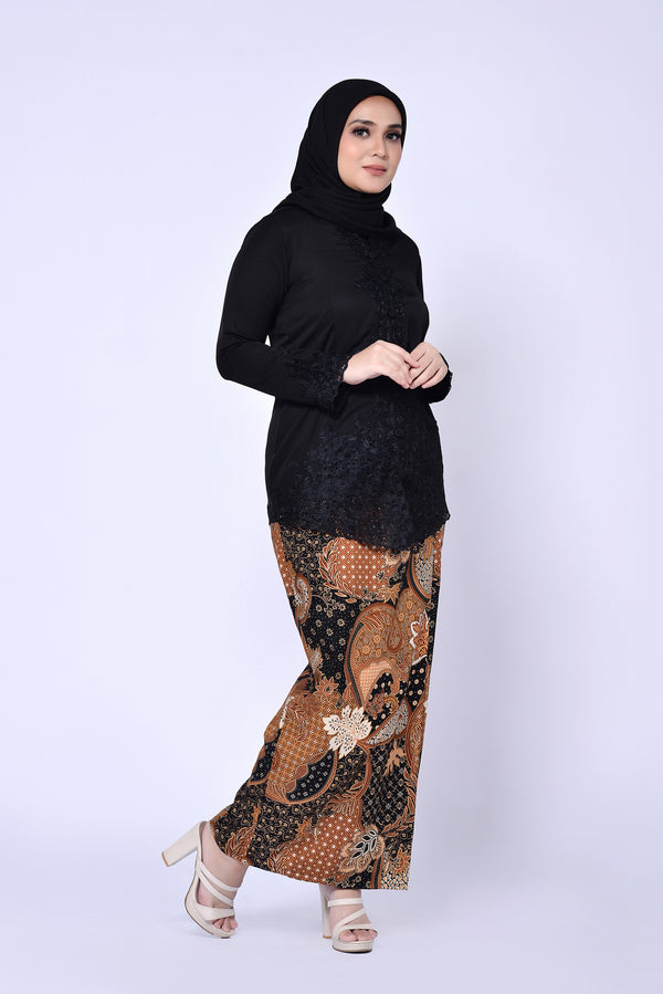 KEBAYA SULAM PLAIN 3.0 (TOP ONLY) - BLACK