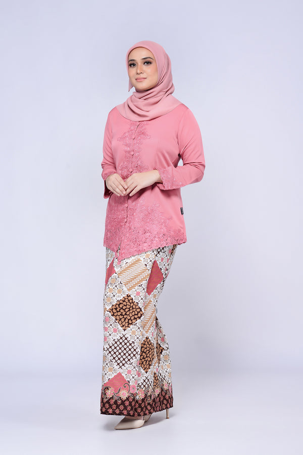 KEBAYA SULAM PLAIN 3.0 (TOP ONLY) - DUSTY PINK