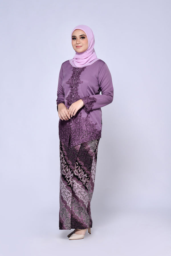 KEBAYA SULAM PLAIN 3.0 (TOP ONLY) - LAVENDER