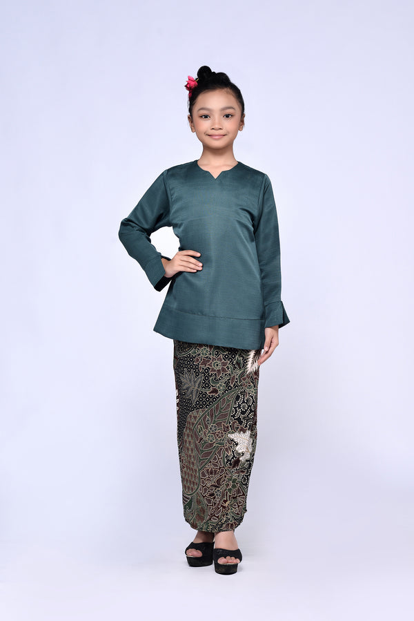 BUDAK KEDAH BATIK (SET) - EMERALD GREEN