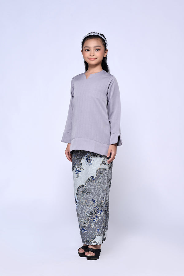 BUDAK KEDAH BATIK (SET) - GREY