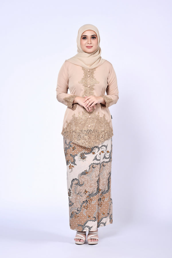 KEBAYA SULAM PLAIN 3.0 (TOP ONLY) - CHAMPAGNE