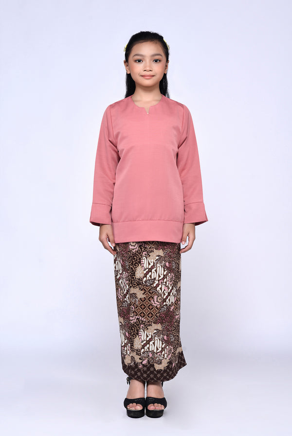 BUDAK KEDAH BATIK (SET) - DUSTY PINK