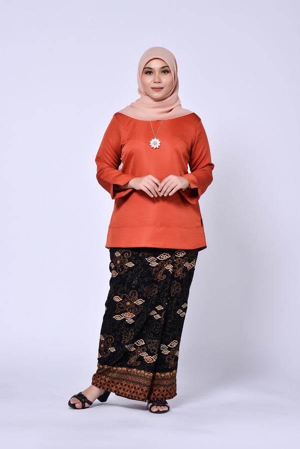 BAJU KEDAH (TOP ONLY) - BRICK ORANGE